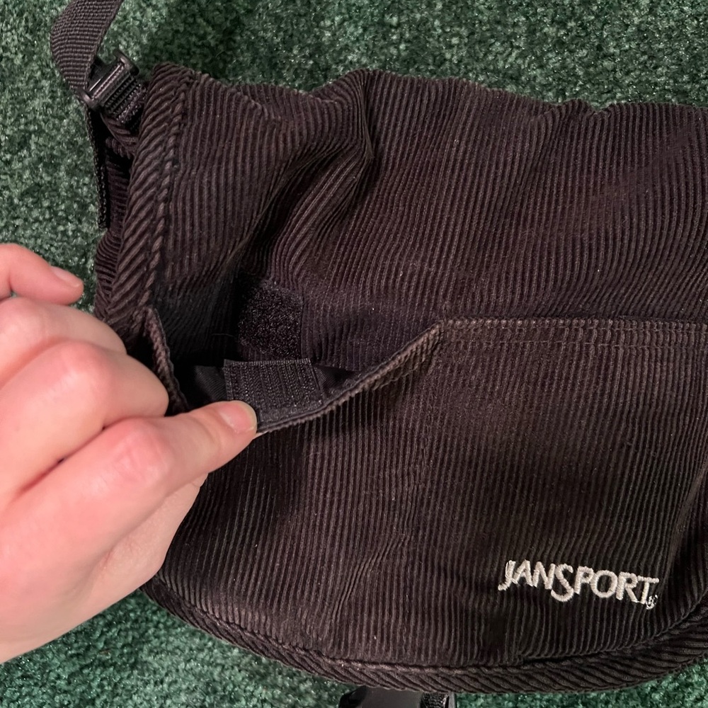 Vintage JanSport black Corduroy Shoulder Bag